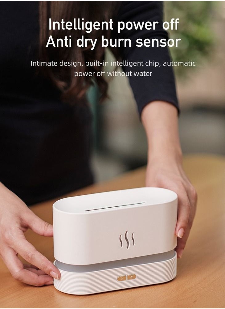 AnneFish - Essential Oil Diffuser LED Simulation Flame Ultrasonic Humidifier Home Office Air Freshener Fragrance Sooth Sleep Atomizer 180ml - Image 1