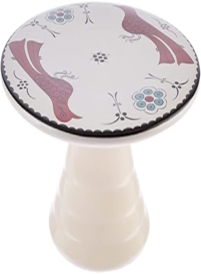 Karaca | Paye Selcuklu Series Cake Stand with Birds 32 cm, Porcelain, Multicoloured, Unique Design, Daily and Special Serving Plate, Stylish