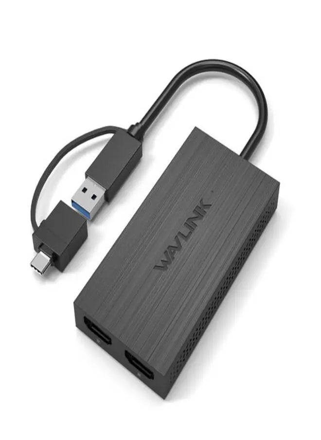 WAVLINK - USB 3.0 to HDMI Dual Display Adapter, USB A or USB C to HDMI for Dual Monitors,  Dual 1080P@60Hz for Windows, Mac OS, NOT Support for Linux & iPad OS - Image 1