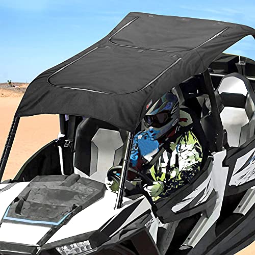 Goldfire غطاء قماش قابل للتحويل Goldfire RZR بسقف ناعم يناسب 2015-2019 بولاريس RZR 4 900/XP 4 1000/تيربو (4 مقاعد) - Image 4