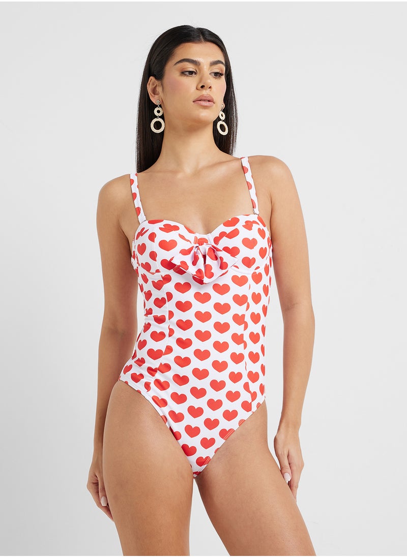 ELLA Swimsuit With Heart Print & Beach Skirt  - Image 3