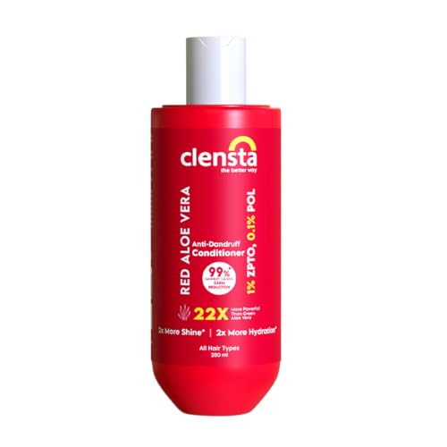 Clensta Red Aloe Vera Anti-Dandruff Fresh Conditioner With Zpto & Red Aloe Vera For Reduces Dandruff, Strengthens Hair & Hydrates |Daily Use |All Hair Types | Men & Women 250Ml, 1 Count - Image 1