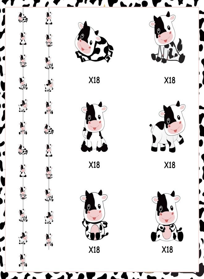 Fangleland 8 Pieces Cow Garlands Banners - Cow Print Streamers Decorations, Farm Animal Party Decor, Western Cowboy Hanging Streamers Photography Supplies for Birthday Baby Shower Party - Image 5