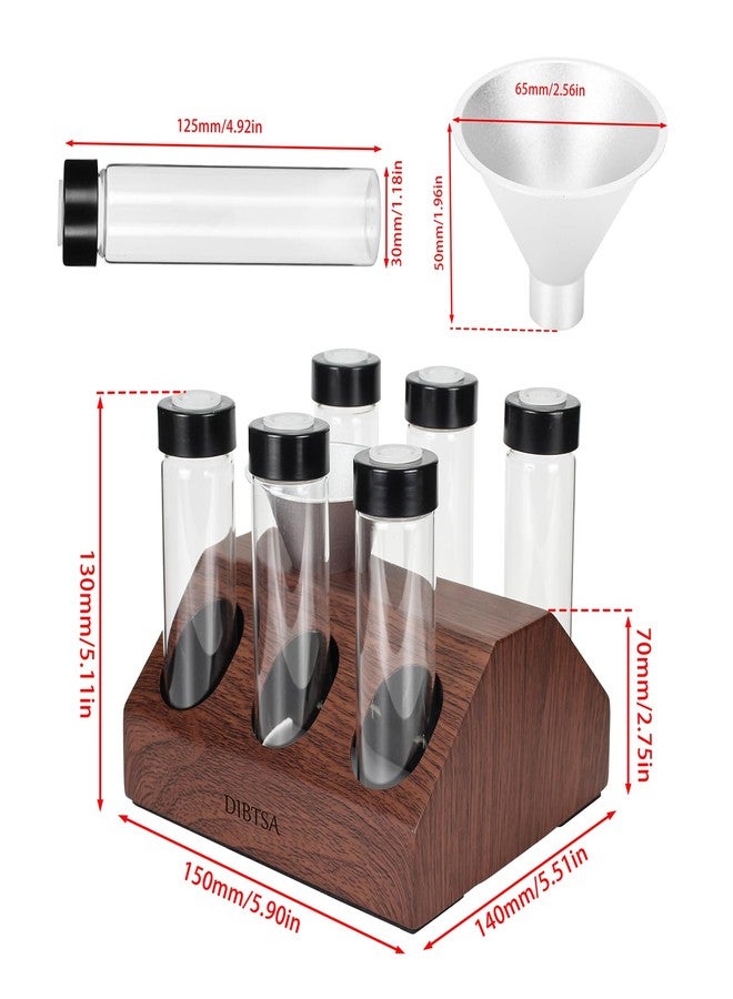 DIBTSA Coffee Bean Cellars, 6 Single Dose Espresso Beans Storage Container Tubes with One-Way Exhaust Valve, Display Stand and Mini-hopper - Image 2