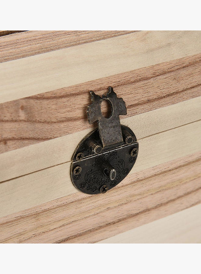 NIBEMINENT Wooden Money Bank With Lock 9.8x14.2x9.8cm - Image 2