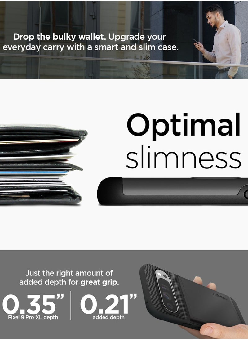 Spigen Slim Armor CS Google Pixel 9 Pro XL Case Cover Wallet with Card Slot - Black  - Image 5