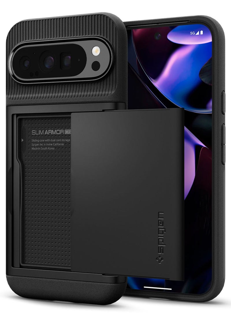 Spigen Slim Armor CS Google Pixel 9 Pro XL Case Cover Wallet with Card Slot - Black  - Image 1