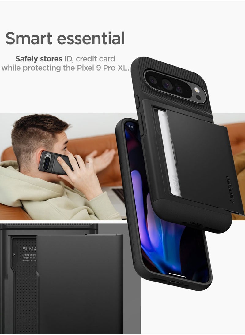 Spigen Slim Armor CS Google Pixel 9 Pro XL Case Cover Wallet with Card Slot - Black  - Image 3