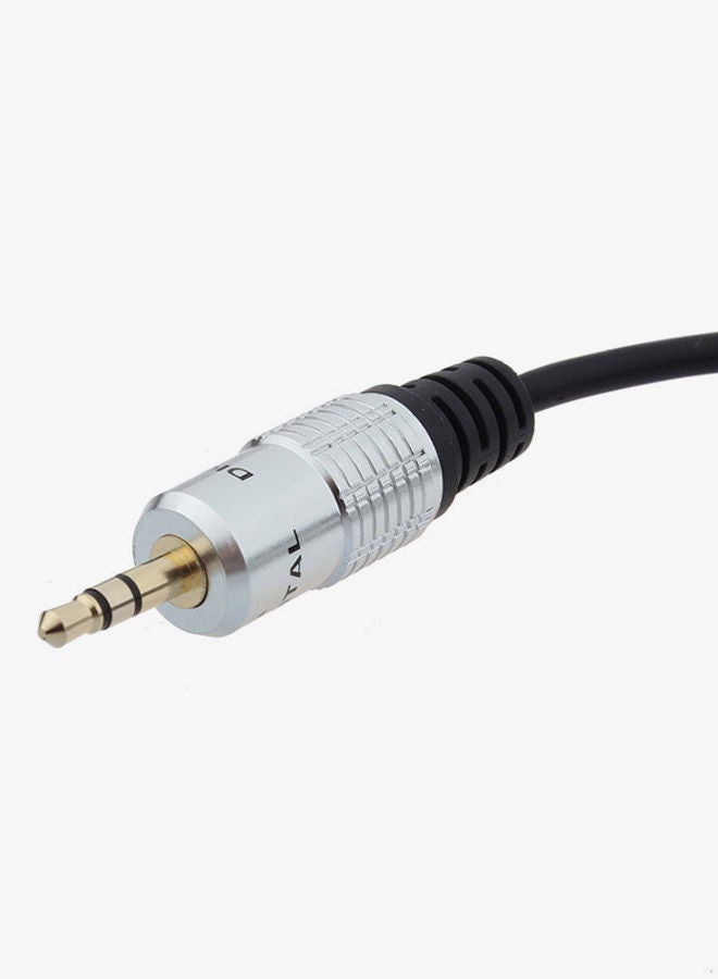 NIBEMINENT 6.35 mm Female To 3.5 Male Mic Cable Black  - Image 3