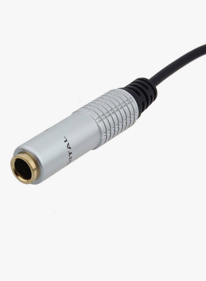 NIBEMINENT 6.35 mm Female To 3.5 Male Mic Cable Black  - Image 4