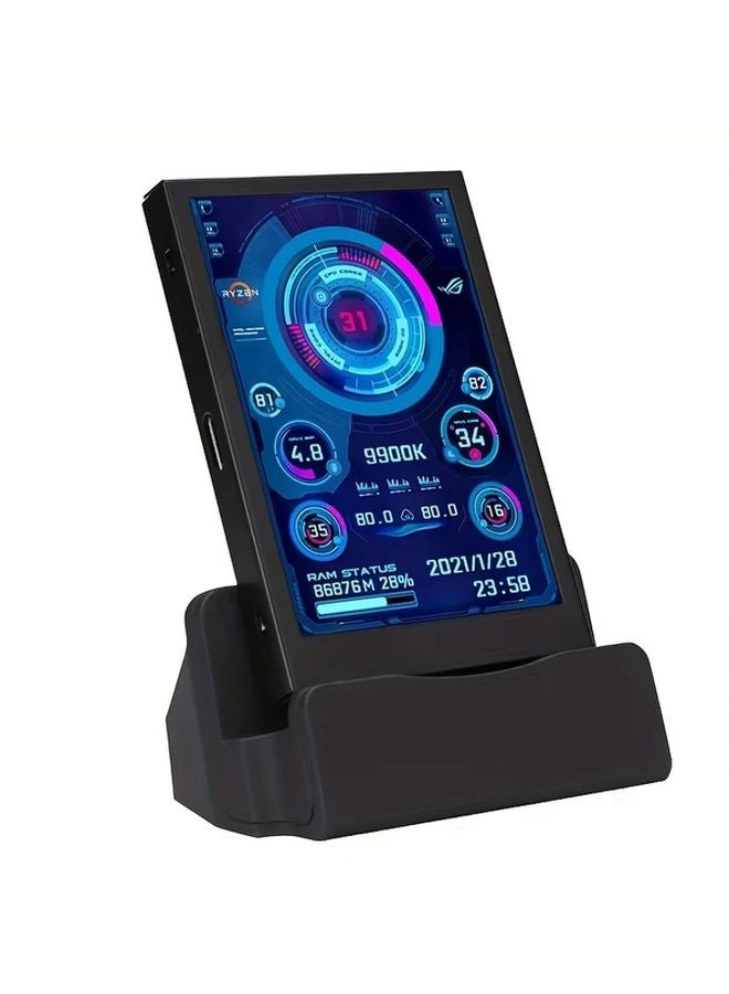 3.5 بوصة شاشة ثانوية صغيرة USB مع قاعد Type C لمراقبة بيانات الكمبيوتر CPU RAM - Image 2
