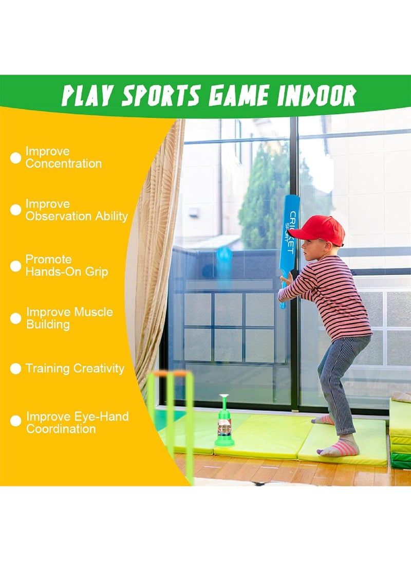 Topps Kids Cricket Set – Lightweight Plastic Cricket Kit for Boys u0026 Girls | Includes Bat, Stumps, Balls u0026 Stand | Indoor u0026 Outdoor Sports Toy - Image 2