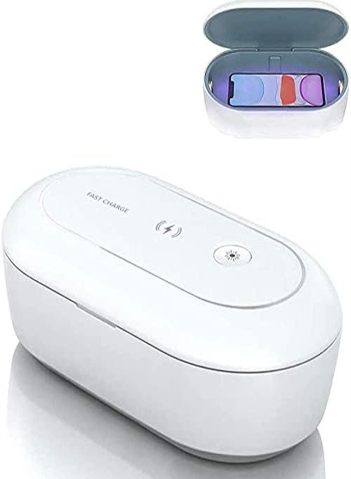 UV sterilizer with wireless charger, cleaning box with aroma diffuser, portable disinfection box for masks, toothbrushes, glasses, headphones, jewelry - Image 5