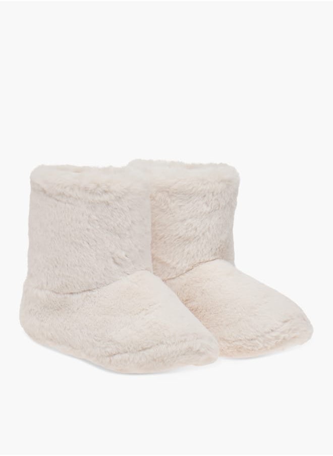 Le Confort Faux Fur Slip-On Bedroom Boots  - Image 1