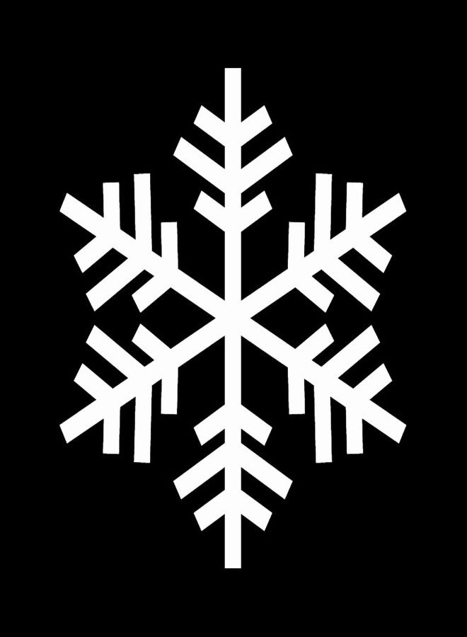 Decal Serpent Snowflake Outline Silhouette Winter 6" Vinyl Sticker Car Decal (6" White) - Image 1