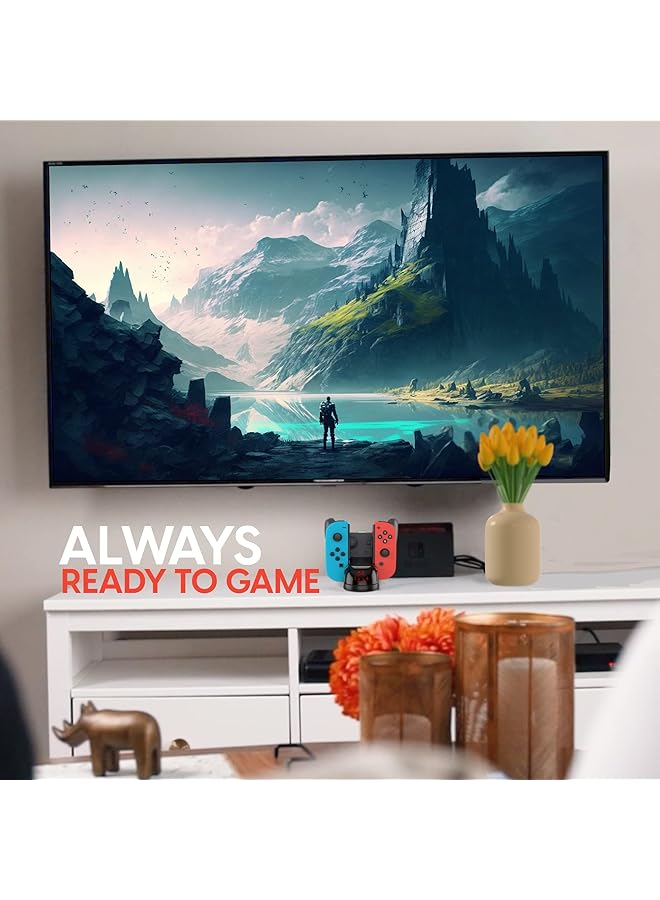 KASTWAVE 5 In 1 Game Controller Charger Station Compatible With Switch + Switch Oled Charging Dock For 4 Joy Con Controllers & 1 Pro Controller Includes 5 Foot Usb C Cable - Image 2