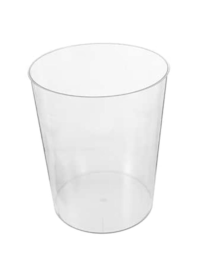 Modern Transparent Wastepaper Bin Nordic Design Random Stripe Pattern Smooth Finish Safe Edges - Image 1