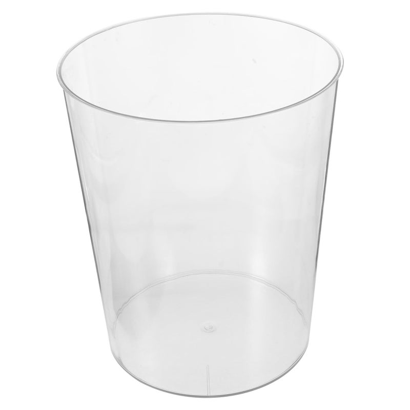 Modern Transparent Wastepaper Bin Nordic Design Random Stripe Pattern Smooth Finish Safe Edges - Image 2