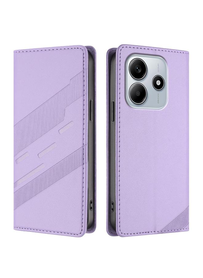 اس-توب جراب لهاتف Redmi Note 14 5G محفظة جلدية متعددة الوظائف منقوشة بتصميم كلاسيكي - Image 2