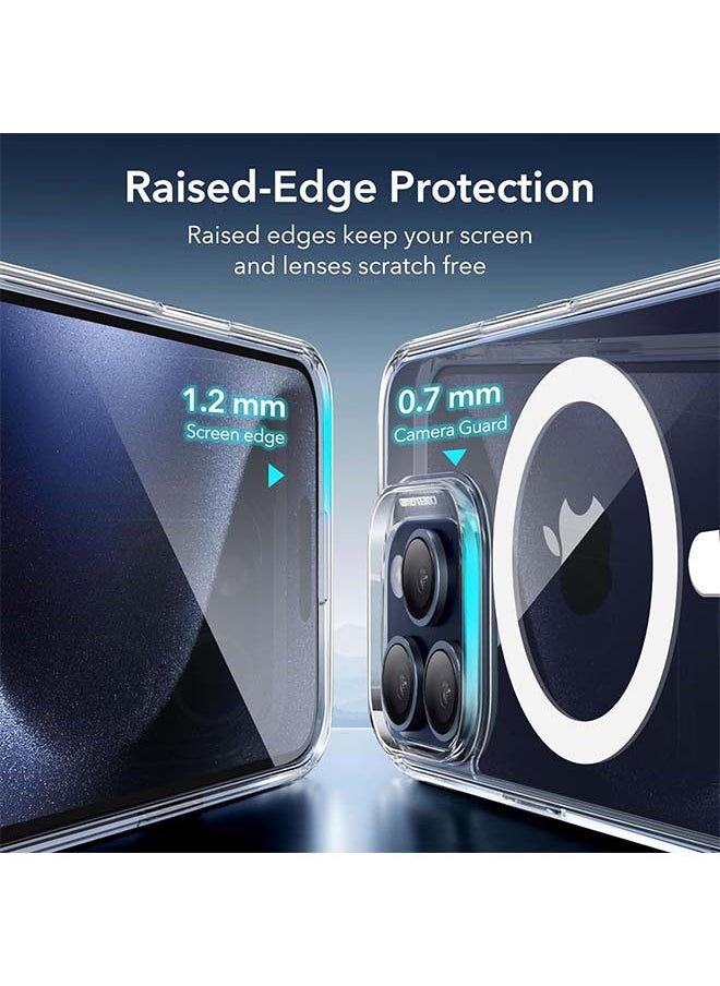 Vosiburo - iPhone 15 Pro agsafe Case Clear【N52 Stronger Magnets】【Shockproof Protection】iPhone 15 Pro Cover Anti-Yellow & Anti-Scratch, Ultra Slim, Magnetic Cover for 15 Pro 6.1 inch Clear - Image 1