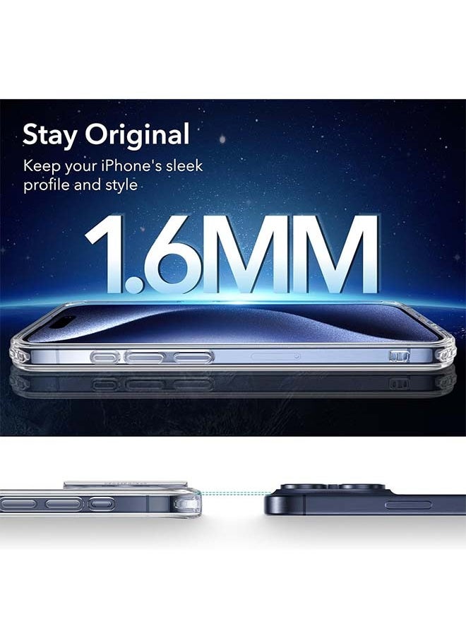 Vosiburo - iPhone 15 Pro agsafe Case Clear【N52 Stronger Magnets】【Shockproof Protection】iPhone 15 Pro Cover Anti-Yellow & Anti-Scratch, Ultra Slim, Magnetic Cover for 15 Pro 6.1 inch Clear - Image 1