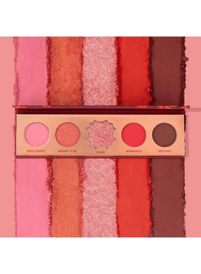 Profusion Cosmetics Blooming Hues 5 Shade Eyeshadow Palette, Red - Image 3