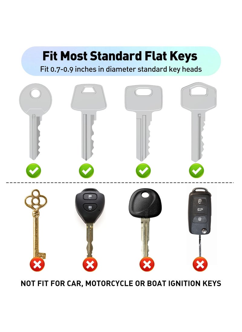 phomemo Key Caps Covers Tags, Plastic Key Color Identifiers for Standard Flat House Keys(Not Suitable for Odd-Shaped Keys), Key Coding Rings in 10 Assorted Colors, 30 PCS  - Image 5