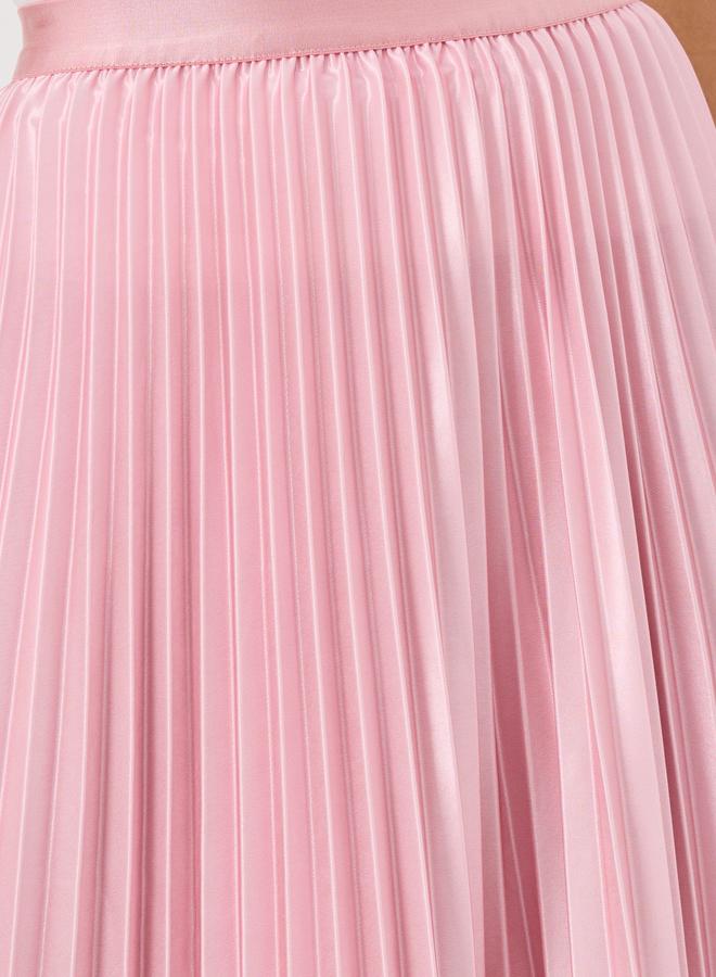 ستايلي تنورة ماكسي مطوية بخط  بطبعة العنبر من ستايلي - Image 3