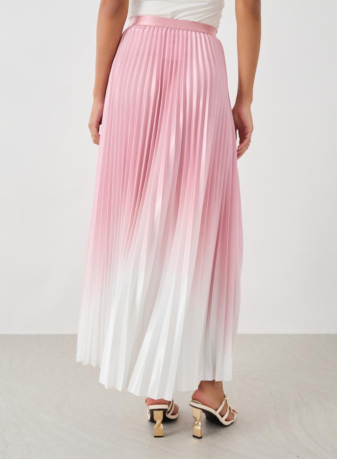 ستايلي تنورة ماكسي مطوية بخط  بطبعة العنبر من ستايلي - Image 4