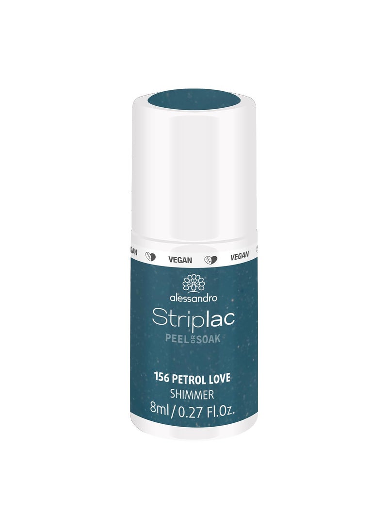 ALESSANDRO alessandro Striplac Peel or Soak Nail Polish - Long Lasting Wear - Quick Drying Time - Offers a Variety of Colors - Delivers Professional Results - Vegan - Cruelty Free - Petrol Love - 0.27 oz 