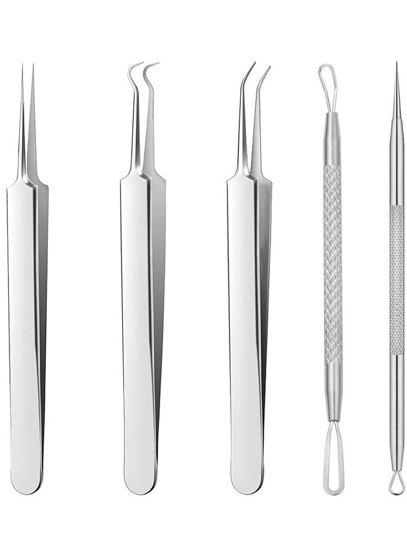 ORiTi Blackhead Remover Tool Kit 5 pcs, Stainless Steel Blackhead Removal Tool - Image 1