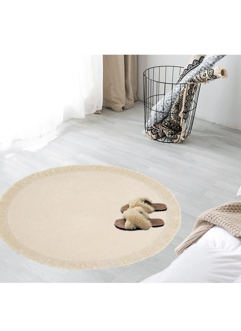LINGWEI Area Rug Carpet Round Area Rug For Bedroom Cotton Febric Floor Mat For Living Room Carpet Nurseri Rug  - Image 3