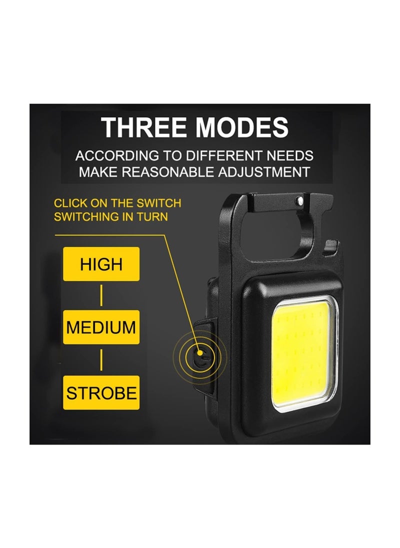 Generic - Mini portable rechargeable LED flashlight with 4 lighting modes - Image 1