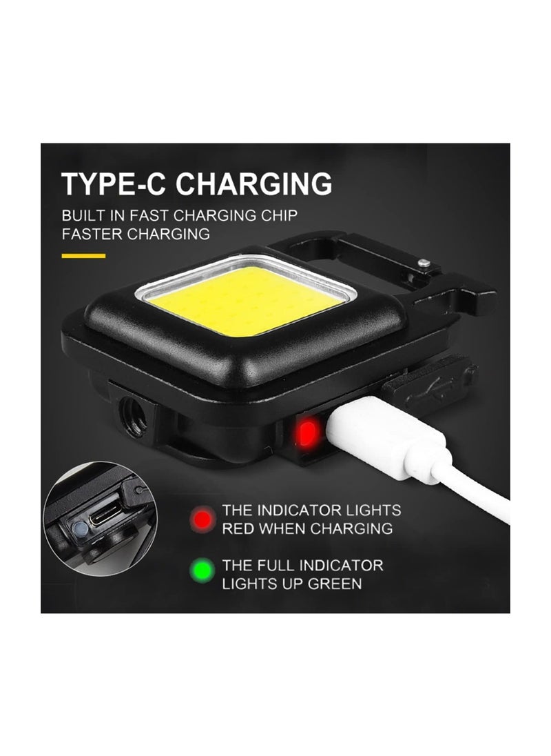 Generic - Mini portable rechargeable LED flashlight with 4 lighting modes - Image 1