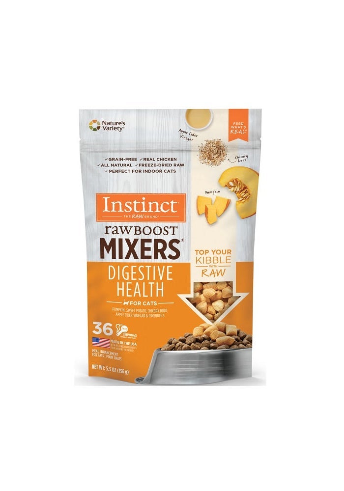 Instinct مزيج تعزيز الهضم من إنستينكت رو خام المجفف طعام قطط توبير - 5.5 أونصة - Image 1