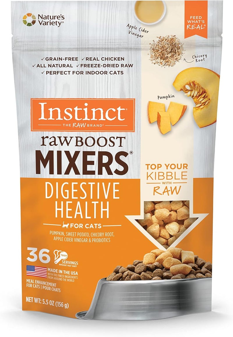 REF. Instinct Raw Boost Mixers Digestive Health Freeze Dried Cat Food Topper - 156gm - Image 1
