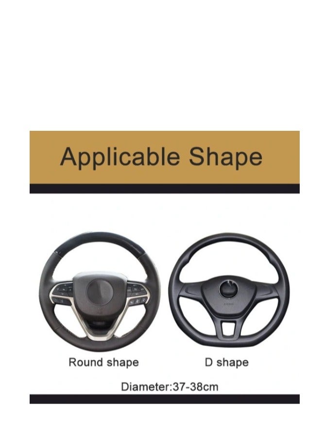 Carbon Fiber Car Steering Wheel Cover, Universal Breathable Anti Slip Steering Wheel Covers, Car Interior Accessories for Men and Women, Fit for Most Car and trucks - Image 2