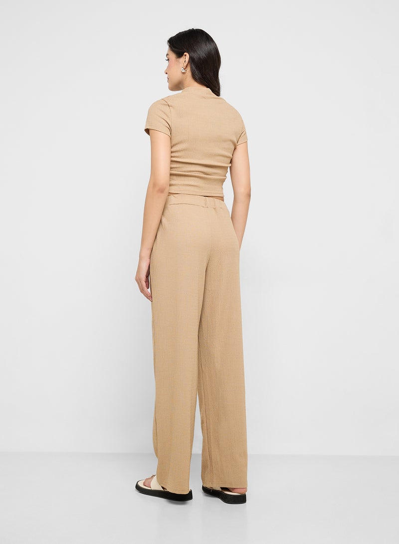 Ginger Fitted T-Shirt & Relaxed Fit Pant Lounge Set - Image 2