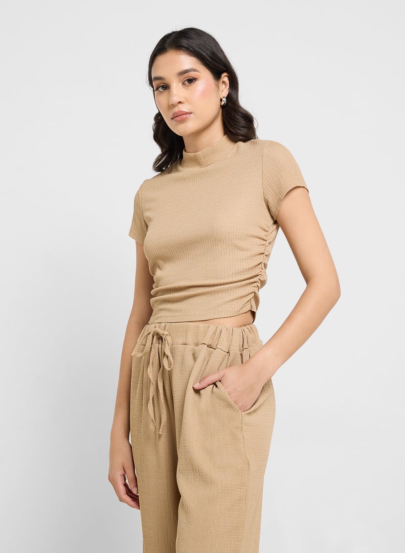 Ginger Fitted T-Shirt & Relaxed Fit Pant Lounge Set - Image 3