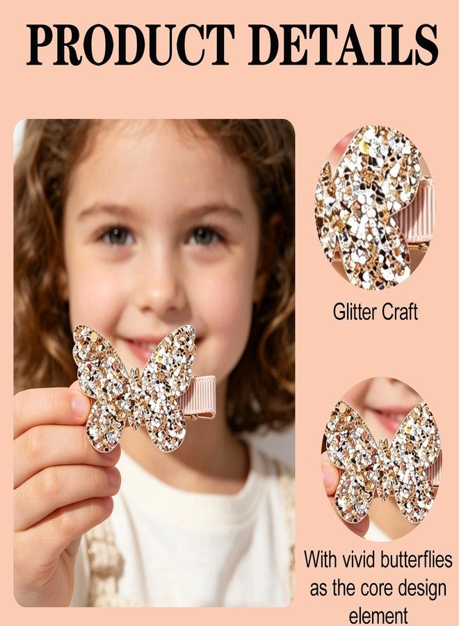 CartHome 4Pcs Butterfly Clips for Hair,Hair Accessories, Gold and Pink Butterfly Hair Clips for Styling, Hair Clips for Women and Girls, Butterfly Hair Accessories for Various Hairstyles - Image 3