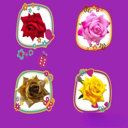 LYF5STAR Handmade PACK OF 4 Mix Colour Rose Floral Juda Pin For Women| Elegant Rose Wedding Hair Accessories |Traditional Indian Hair Accessories for Women & Girls |Pack Of 4 - Image 2