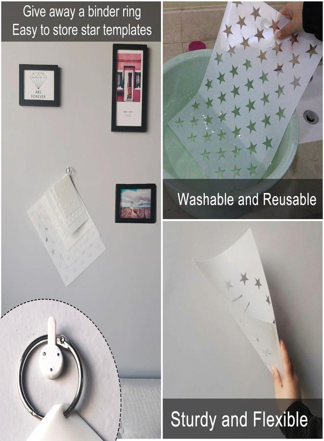 WISYOK American Flag 50 Star Stencils and 13 Stars 1776 Templates, American Flag Templates, Ideal for Painting on Wood, Fabric, Paper, Walls [6 Sizes, 2 Styles] - Image 4