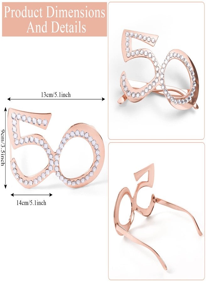 كانلير مجموعة زينة عيد الميلاد الخمسين من كانلييه، ١٠ قطع، للنساء: نظارات لامعة باللون الذهبي الوردي، وشاح وتاج، إكسسوار مثالي لحفلات أعياد الميلاد. - Image 3