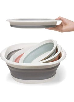 Collapsible Wash Basin, Portable and Space Saving, Multi-Function Use, Plastic+TPR, Large and High Capacity (Pack of 3)
