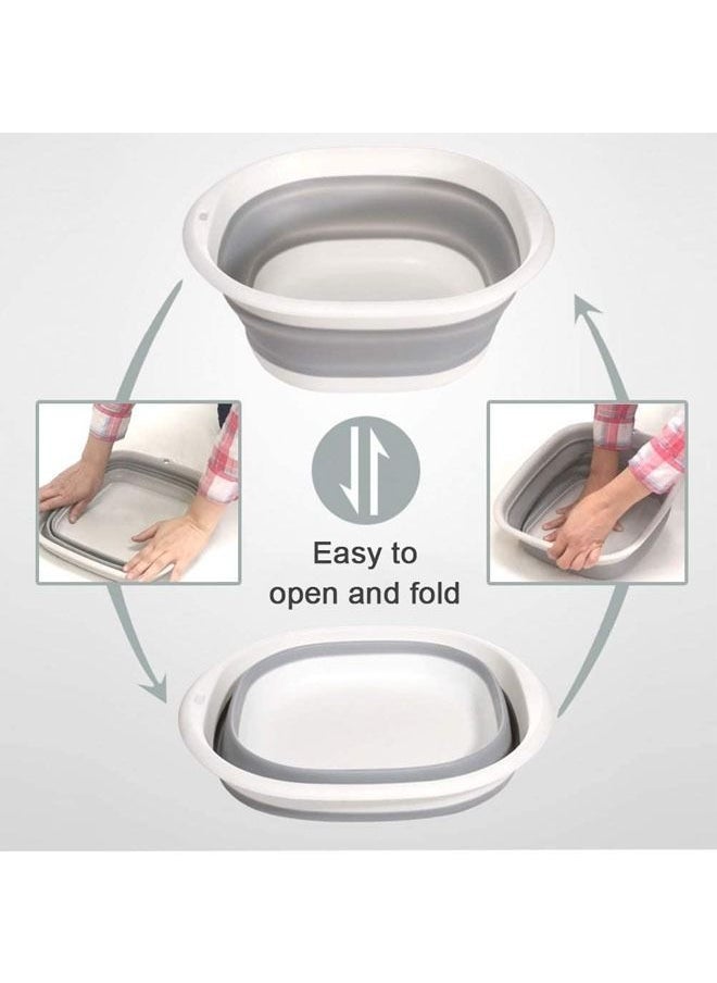 Arabest - Collapsible Wash Basin, Portable and Space Saving, Multi-Function Use, Plastic+TPR, Large and High Capacity (Pack of 3) - Image 1