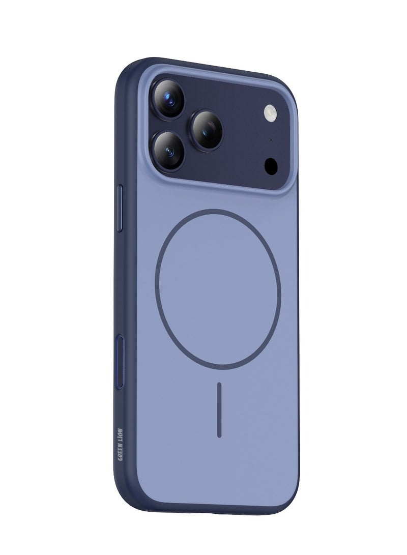 GREEN LION iPhone 17 Pro MagSafe Case Patric with Premium Matte Finish & Metal Buttons / Camera Protection / Comfortable Grip / Anti-Yellowing Back Cover / Drop Protection / Anti-Fingerprint / Oil Resistant - Blue - Image 1