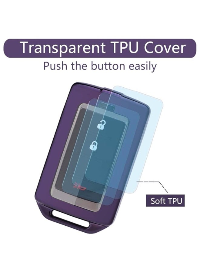 7Cylinder TPU Durable Key Fob Cover with Leather Key Chain Compatible with Jeep L Grand, Cherokee, Wagoneer (2021-2023). - Image 5