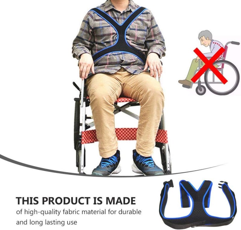 comfrt Wheelchair Seat Belt Adjustable Breathable Safety Chest Cross Positioning Strap Anti-Slip Restraint Harness Systems for Patients Elderly Cares - Image 5