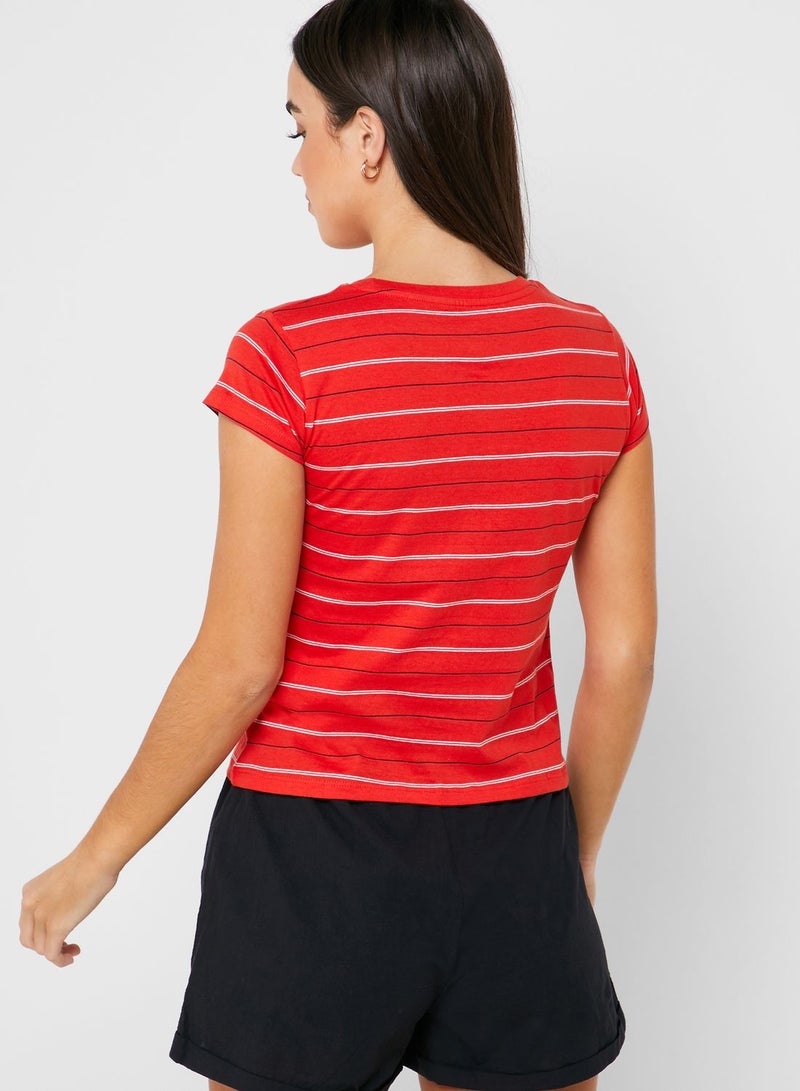 Cotton On Slogan Striped T-Shirt  - Image 2
