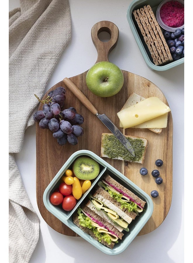 Curver Lunch Box,Smart To Go,Dual (0.6L 0.3L) Light Green - Image 4